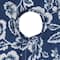 Nautical Blue Floral Print Outdoor Tablecloth with Zipper, 60" Round